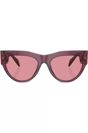 VERSACE Gafas de sol con montura redonda y logo