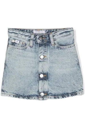 Calvin Klein Falda vaquera corta con botones en el frente