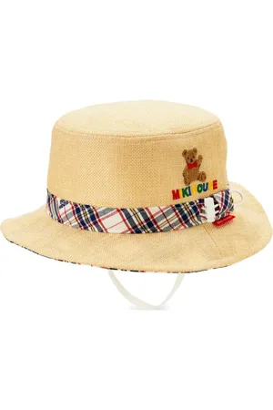 Miki House Sombrero de verano con logo bordado
