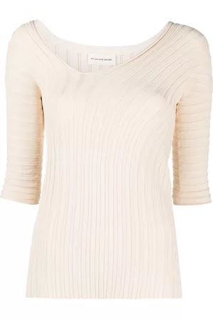 By Malene Birger Top asimétrico de canalé