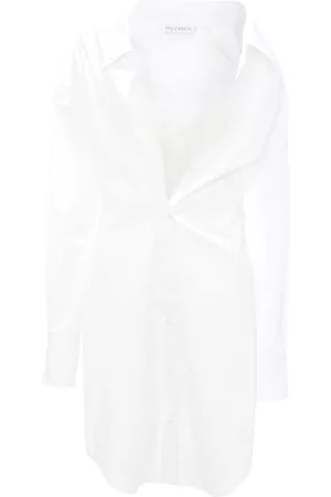 J.W.Anderson Vestido camisero con detalles de encaje
