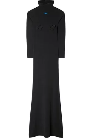 OFF-WHITE Vestido con capucha y apliques florales