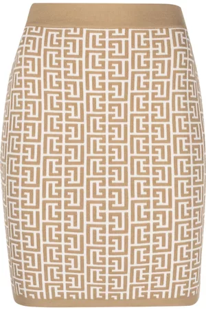 Balmain Minifalda con monograma