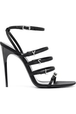 Saint Laurent Sandalias Jerry con satén de seda y tacón de 110mm