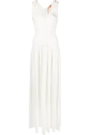 Nº21 Vestido largo con detalle fruncido