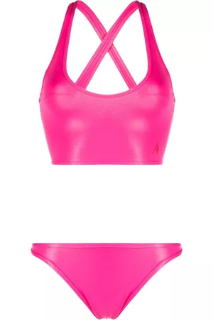The Attico Bikini con logo bordado