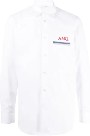 Alexander McQueen Camisa con monograma bordado