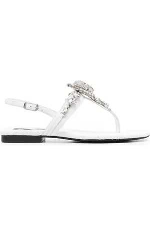 Philipp Plein Sandalias planas con cristales