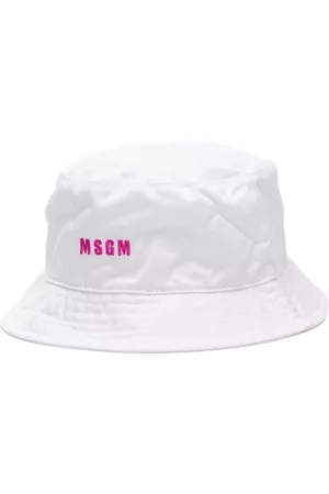Msgm Mujer Sombreros - Sombrero de pescador con logo bordado