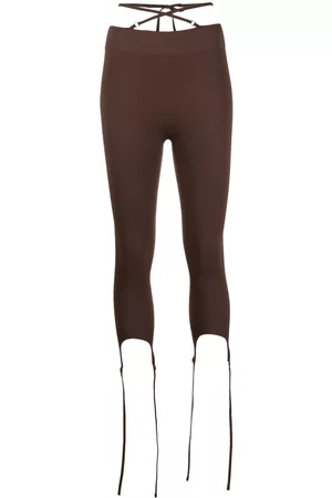 ANDREADAMO Leggins capri con detalle de tiras