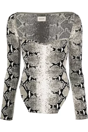 Khaite Body Maddy con efecto de piel de serpiente