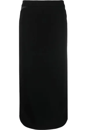 Courrèges Falda midi con cintura alta