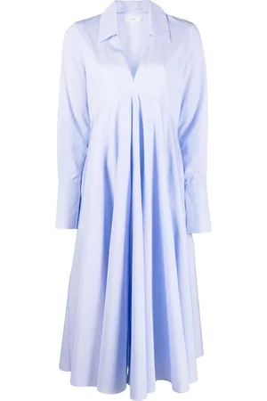 CO Vestido midi n cuello en V