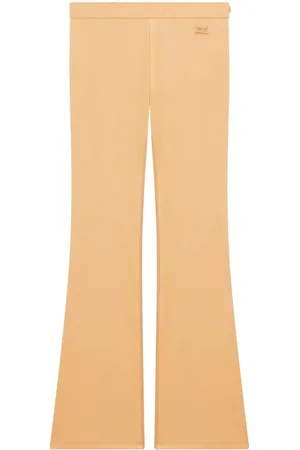 Courrèges Pantalones acampanados con logo bordado