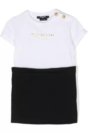 Balmain Pelele con logo bordado y botones