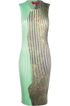 ECKHAUS LATTA Vestido midi con estampado gráfico