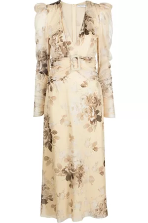 Alessandra Rich Vestido midi con estampado floral