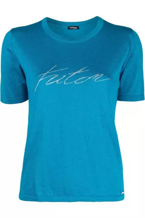 Kiton Camiseta con logo en jacquard