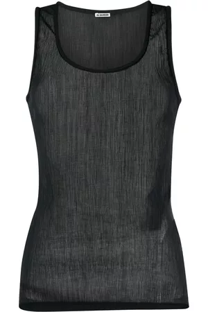 Jil Sander Top semitranslúcido sin mangas