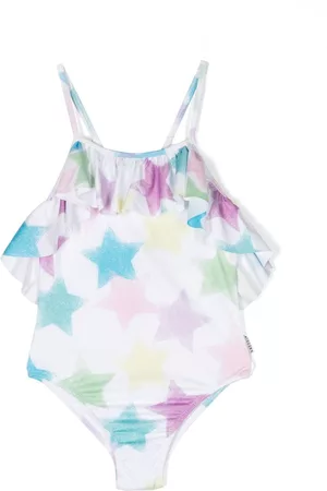 Le pandorine Bañador con volantes y estrella estampada