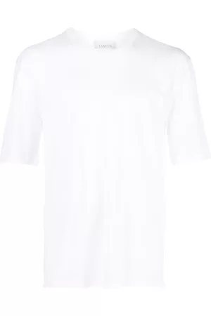 LANEUS Camiseta lisa con cuello redondo