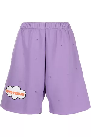 Natasha Zinko Pantalones cortos con nubes estampadas