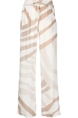 Kiton Pantalones con cordones y estampado abstracto
