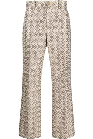 Marine Serre Pantalones Moon Diamant rectos