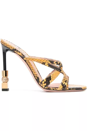 Bally Mules con motivo de piel de serpiente