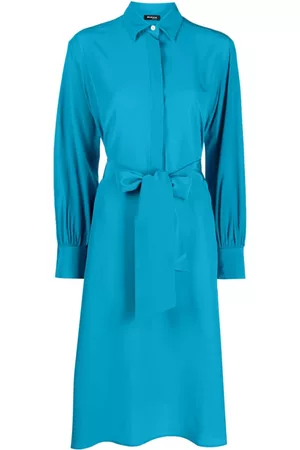 Kiton Vestido midi con lazo en el cuello