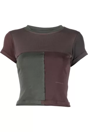 ECKHAUS LATTA Top corto con diseño de paneles