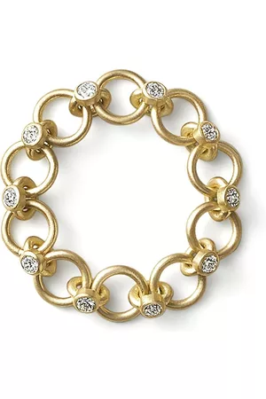 SHIHARA Anillo Link 02 en oro amarillo de 18kt con diamantes
