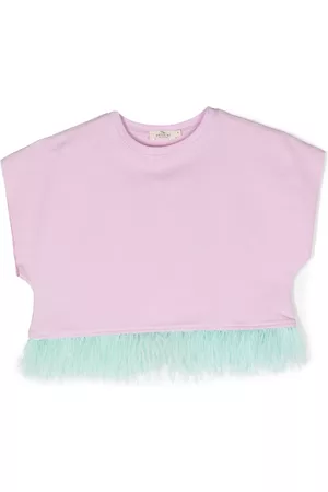 Le pandorine Camiseta con detalle de plumas