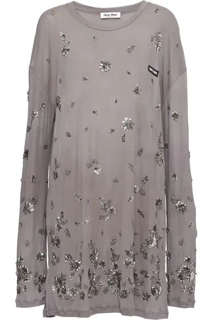 Miu Miu Vestido con bordado floral