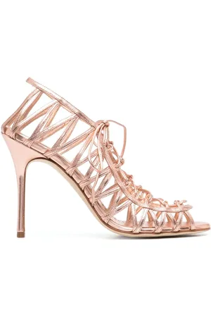 Manolo Blahnik Sandalias con efecto y cordones