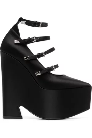 VERSACE Zapatos Tempest con plataforma y diseño a tiras