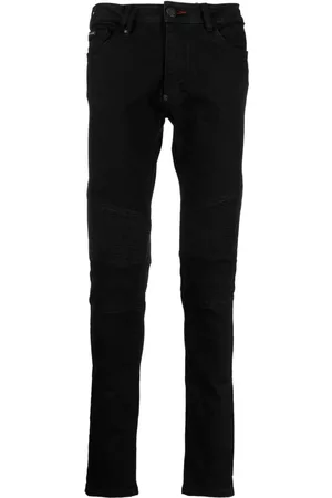 Philipp Plein Vaqueros biker de talle medio