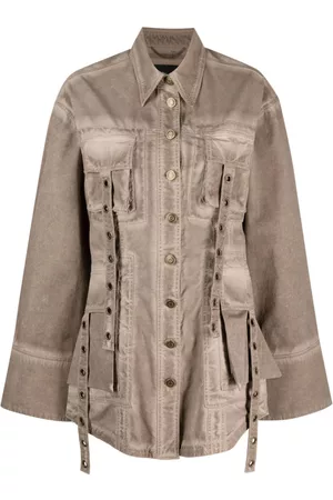 BLUMARINE Chaqueta vaquera con apliques