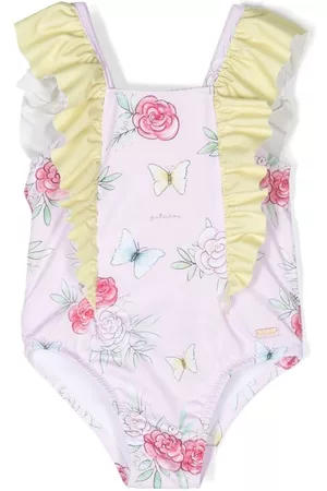 PATACHOU Bañador con estampado gráfico y volantes