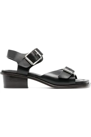 LEMAIRE Sandalias con tacón de 35mm y doble hebilla
