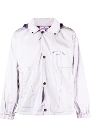Stone Island Chaqueta Marina con capucha y logo