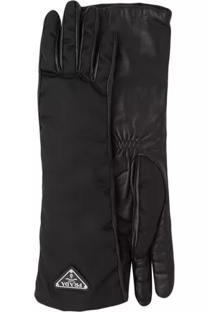 Prada Guantes con logo triangular