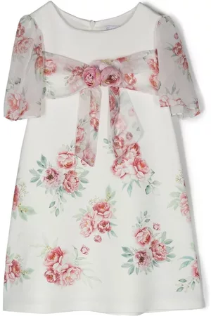 PATACHOU Vestido con aplique floral y rosa estampada