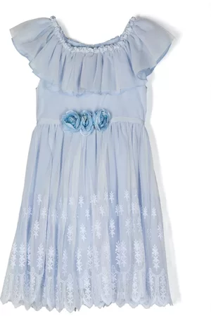 PATACHOU Vestido con detalle de rosa y encaje