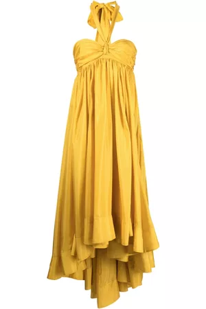 ZIMMERMANN Vestido Devi asimétrico con cuello halter