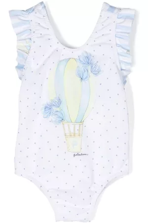 PATACHOU Bañador con estampado gráfico y volantes