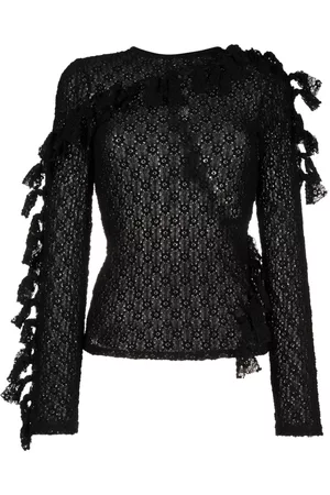 ECKHAUS LATTA Top transparente con detalle de nudo