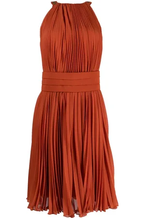 Max Mara Vestido sin mangas con detalle fruncido