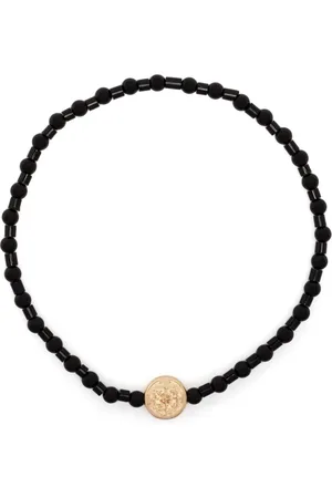 LUIS MORAIS Pulsera Money Seal en oro amarillo de 14kt con cuentas