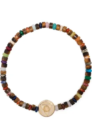 LUIS MORAIS Pulsera Light of the Majestic en oro amarillo de 14kt con cuentas